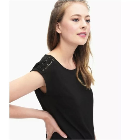 Splendid Black Braided Shoulder Sleeveless Dress with Stretch Size S - Picture 2 of 12